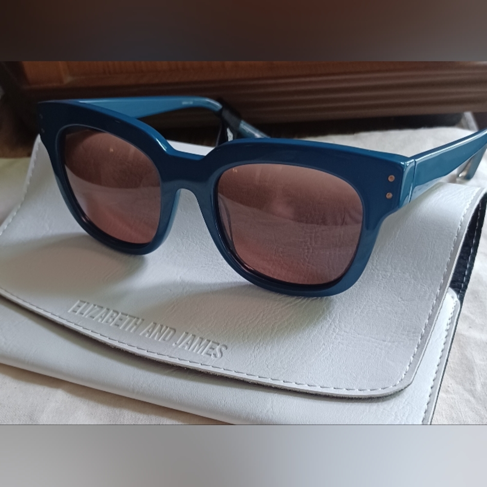 New Elizabeth & James Peacock Sunglasses EJS1608 GRE01/3M 53▪︎21 145 Allen +Case
